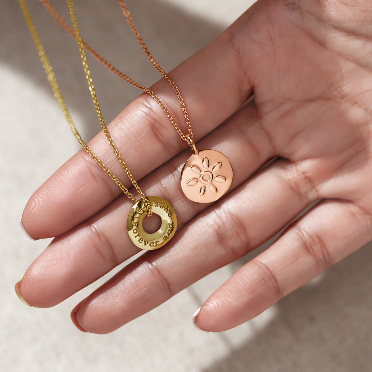 Personalized Name in Round Pendant Necklace