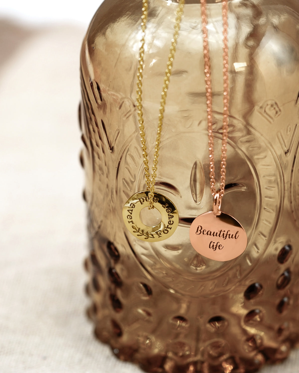 Personalized Name in Circle Pendant Necklace