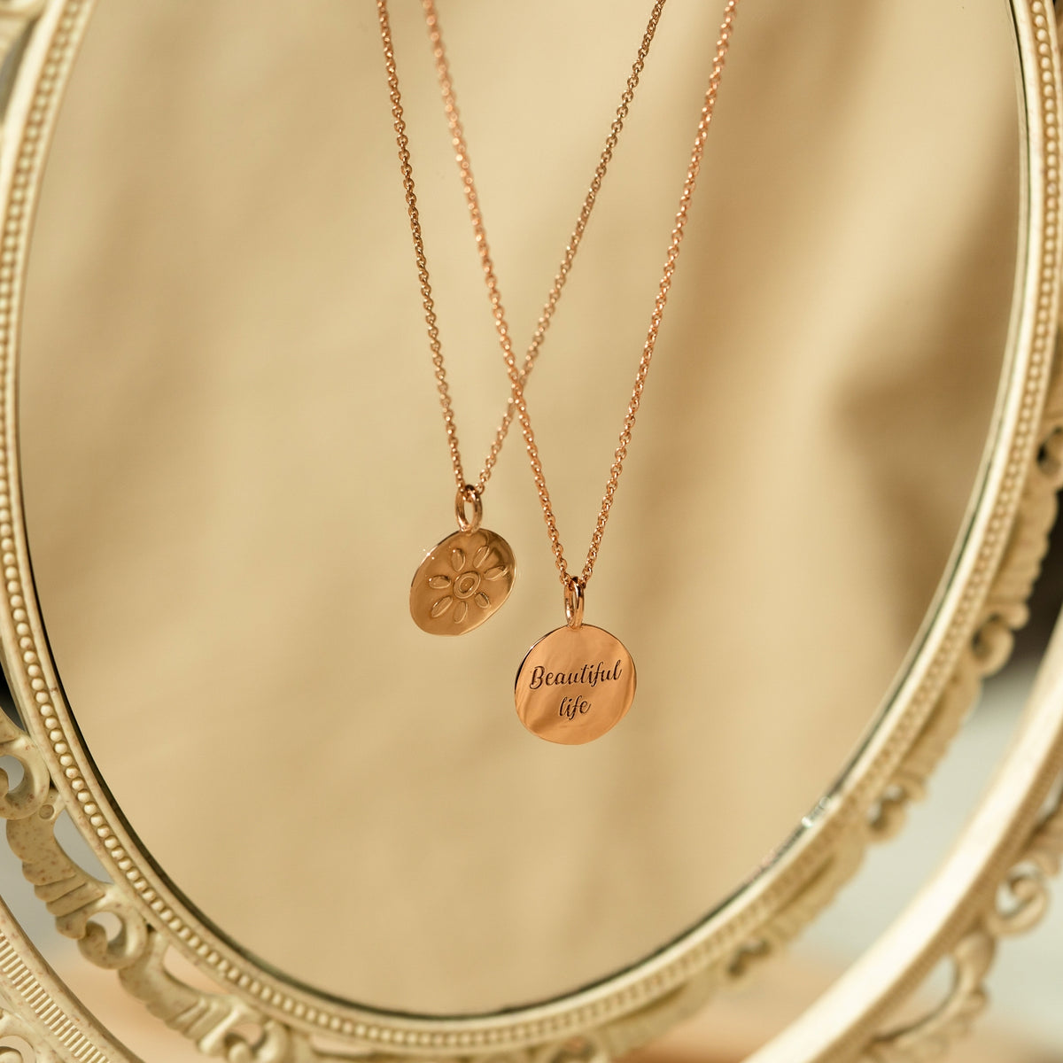 Personalized Name in Round Pendant Necklace