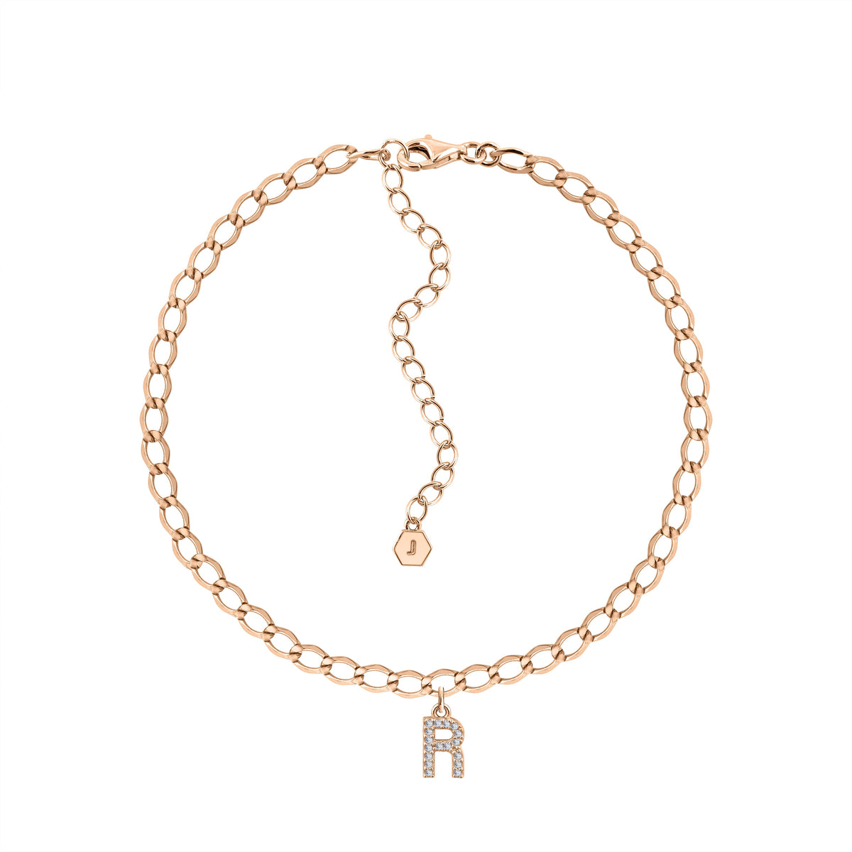 Initial Curb Link Anklet