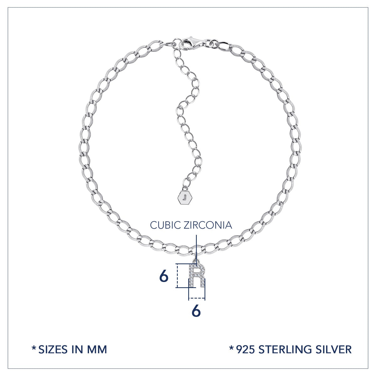 Initial Curb Link Anklet