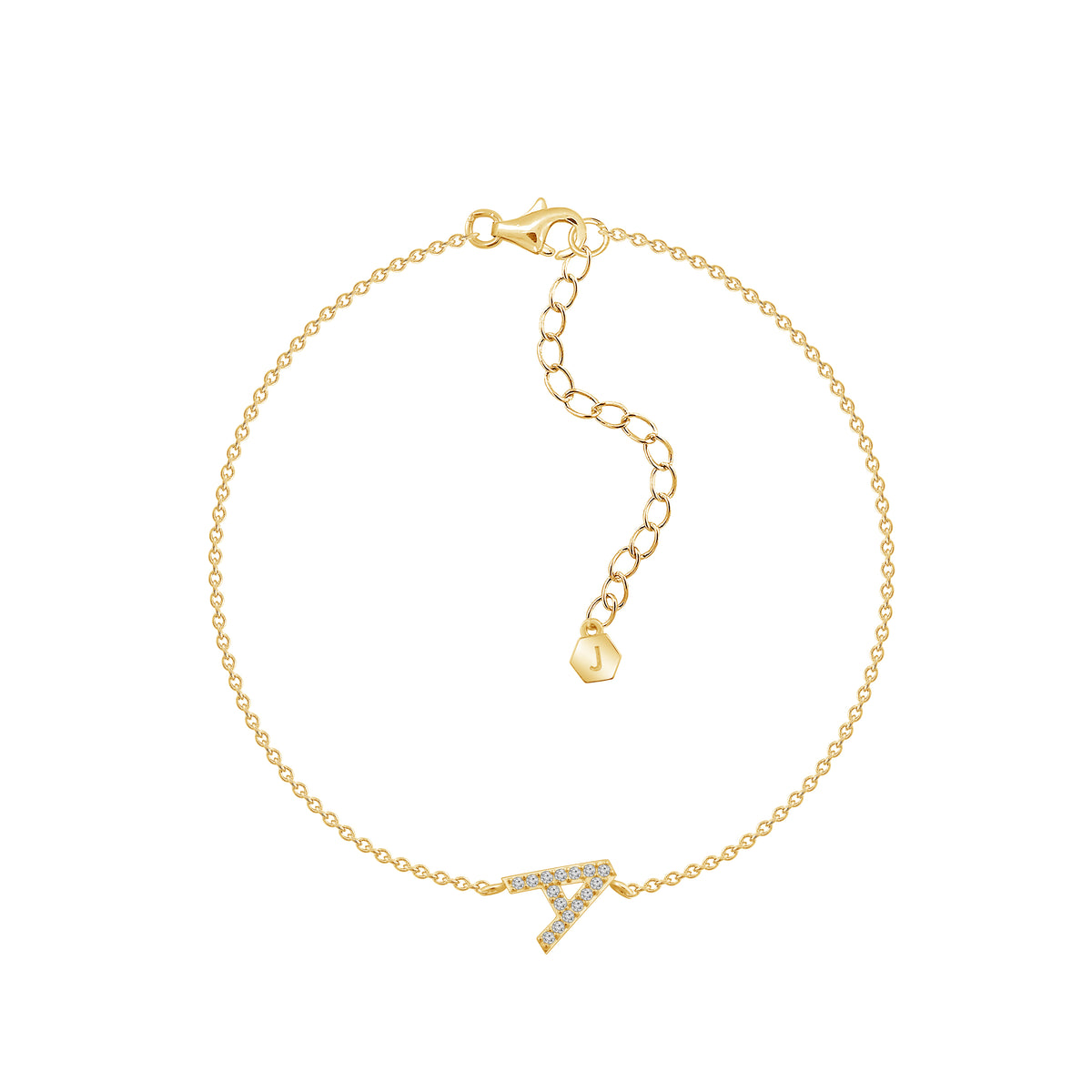 Sideways Initial Letter Bracelet – Jadmire Jewelry