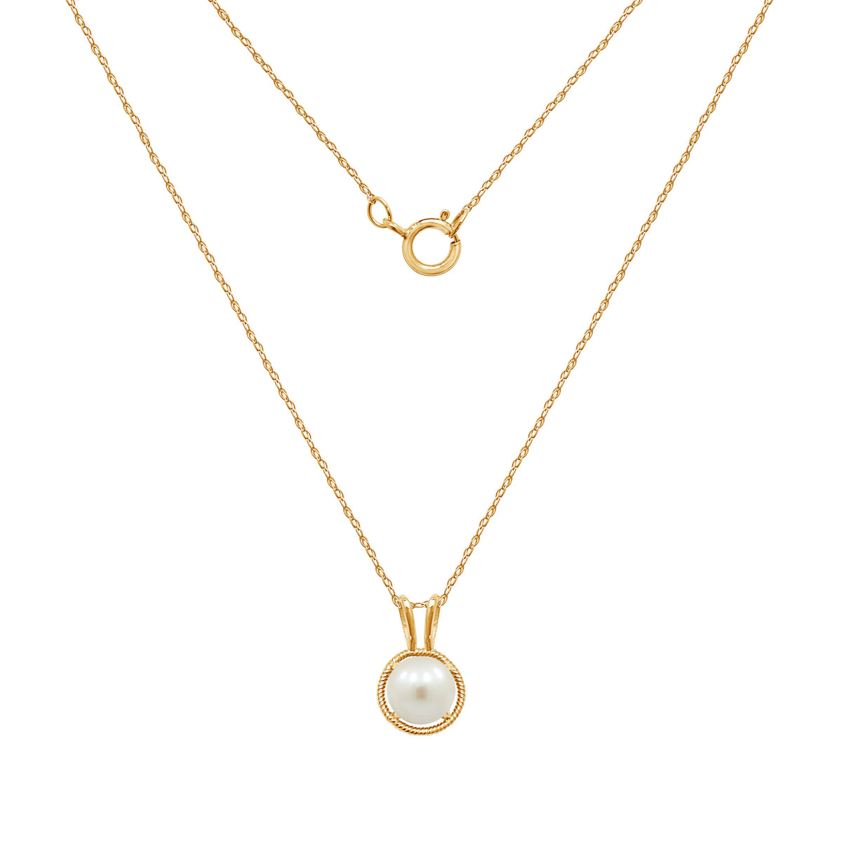 10K Gold Birthstone Solitaire Necklace