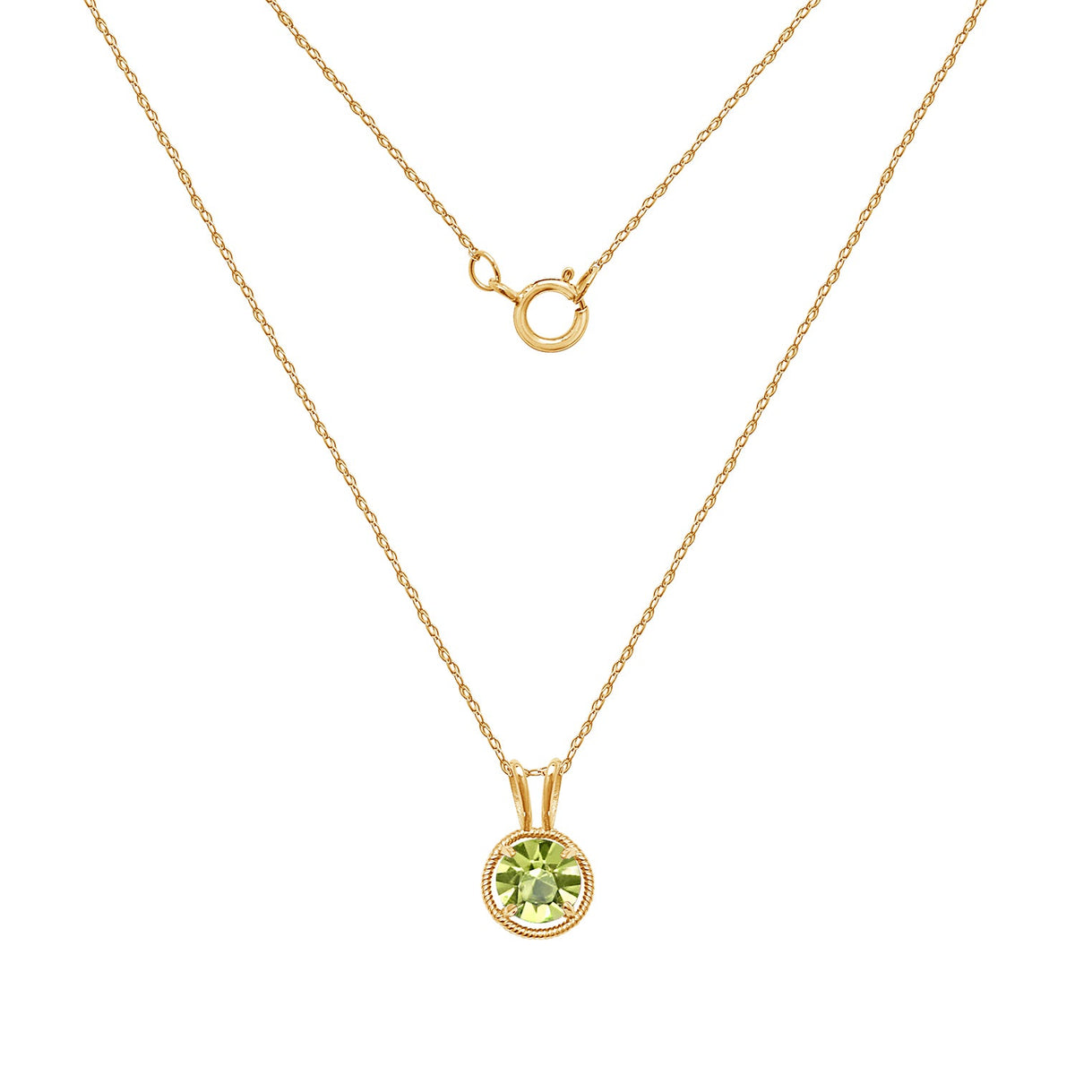 10K Gold Birthstone Solitaire Necklace