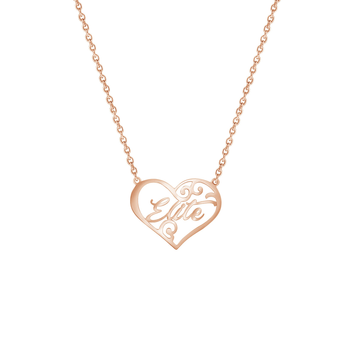 Personalized Name In Heart Pendant Necklace