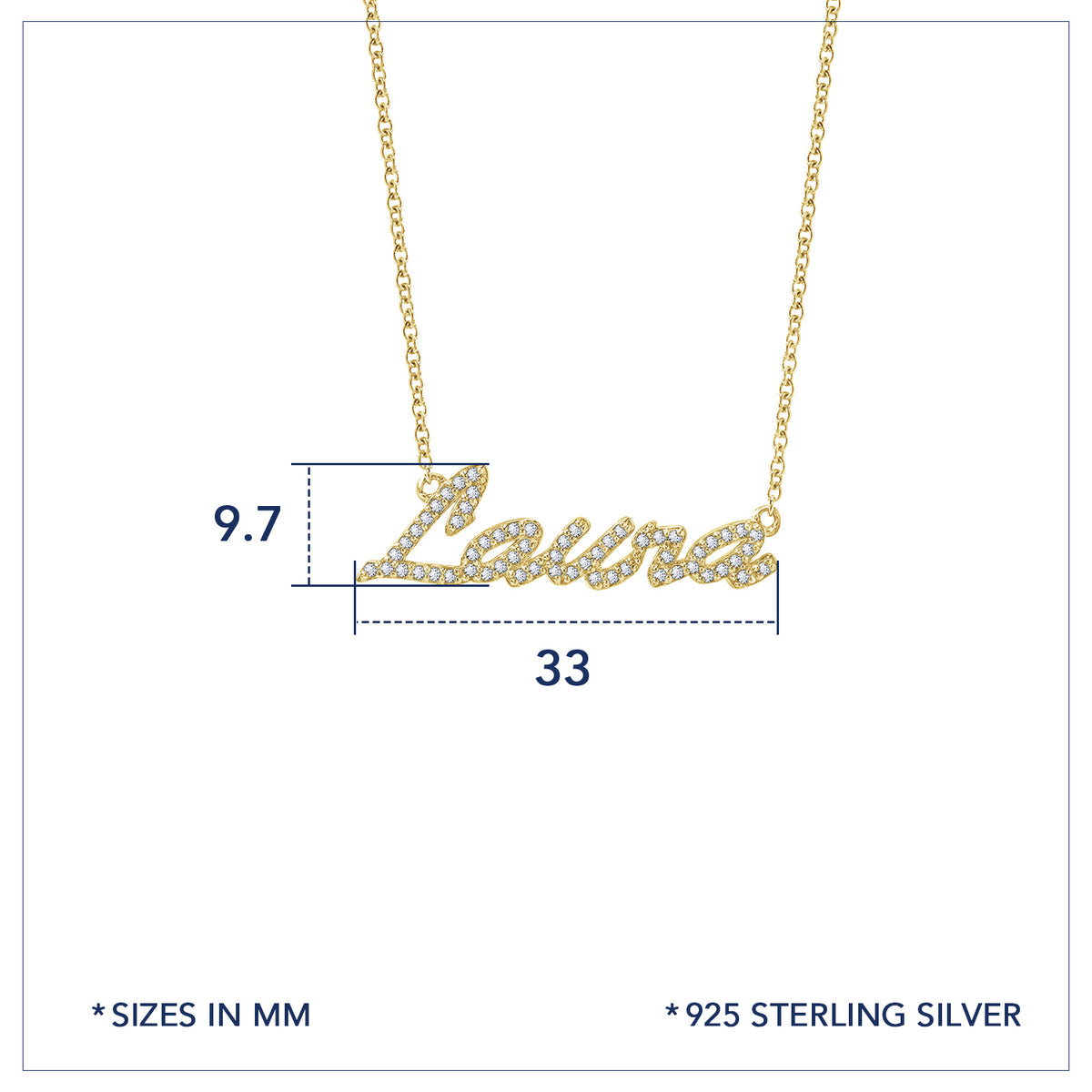 Pave Name Necklace