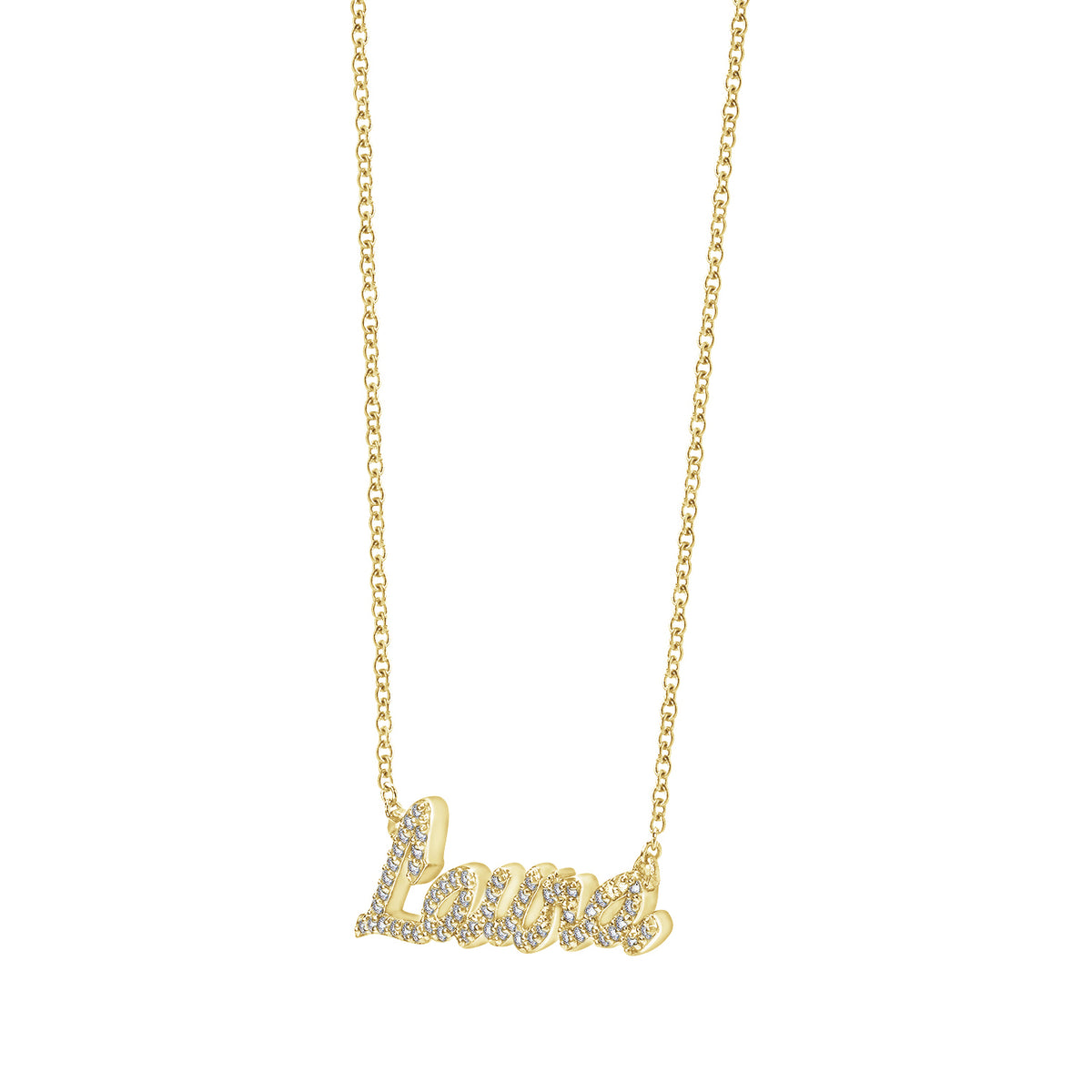 Pave Name Necklace