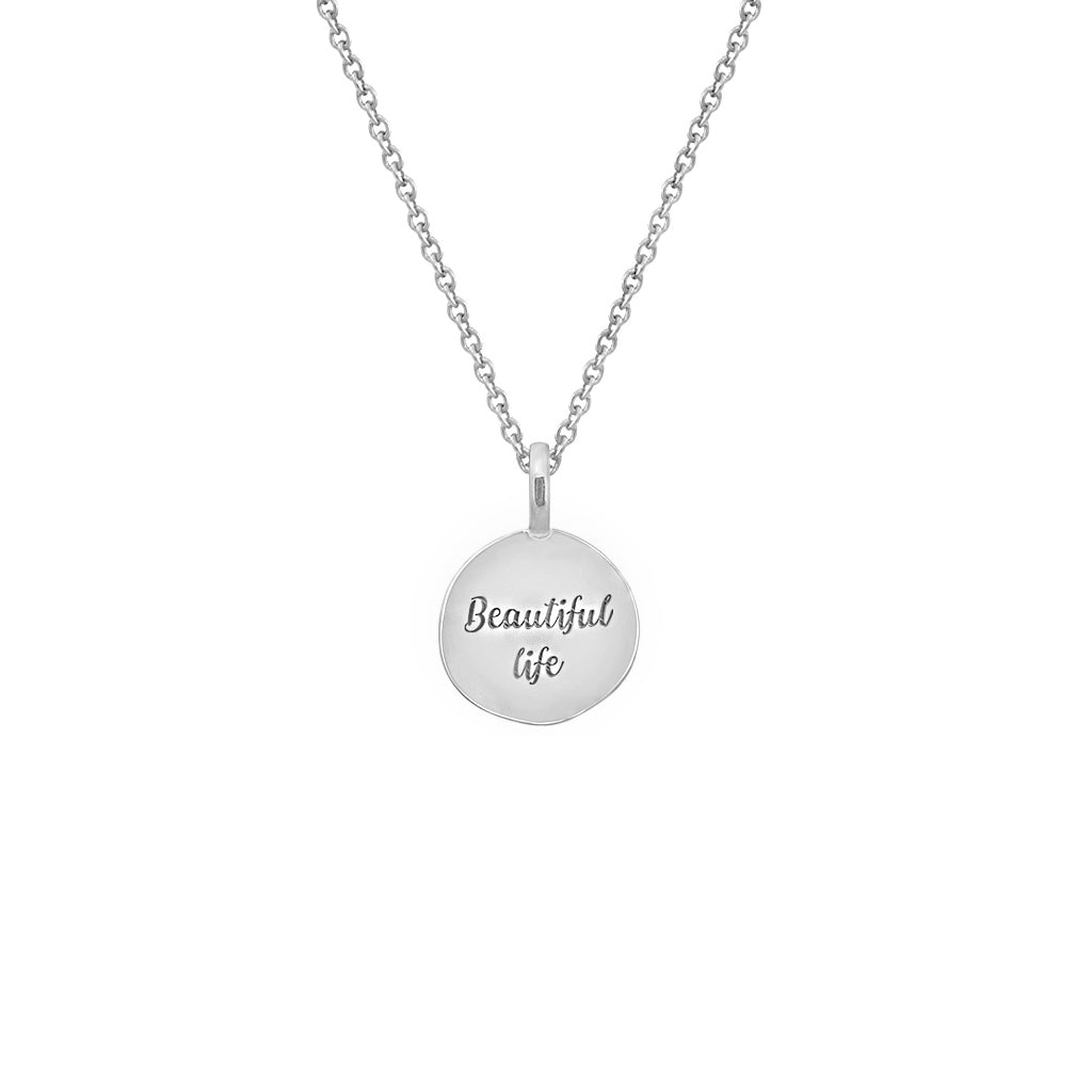 Personalized Name in Round Pendant Necklace