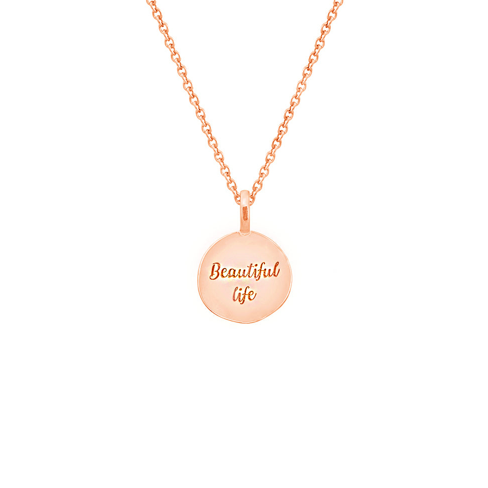 Personalized Name in Round Pendant Necklace