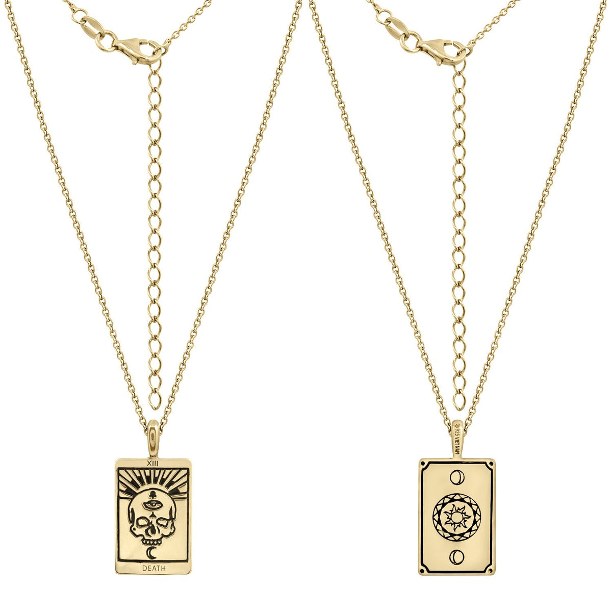 Tarot Card Death Pendant Necklace