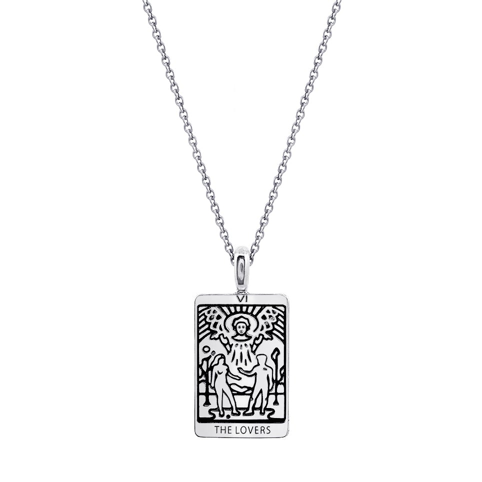 Tarot Card The Lovers Pendant Necklace