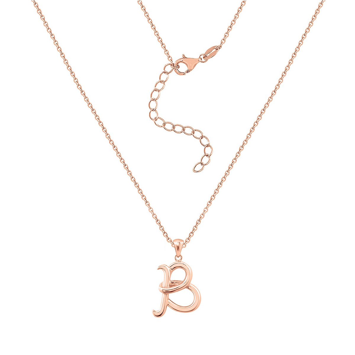 Curly Molten Initial Pendant Necklace