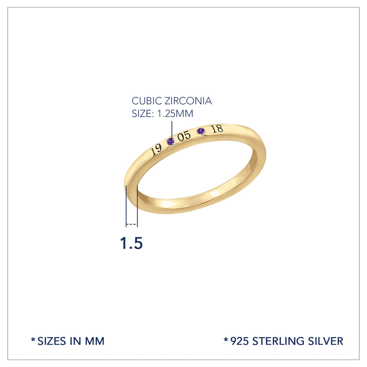 Personalized Date Ring