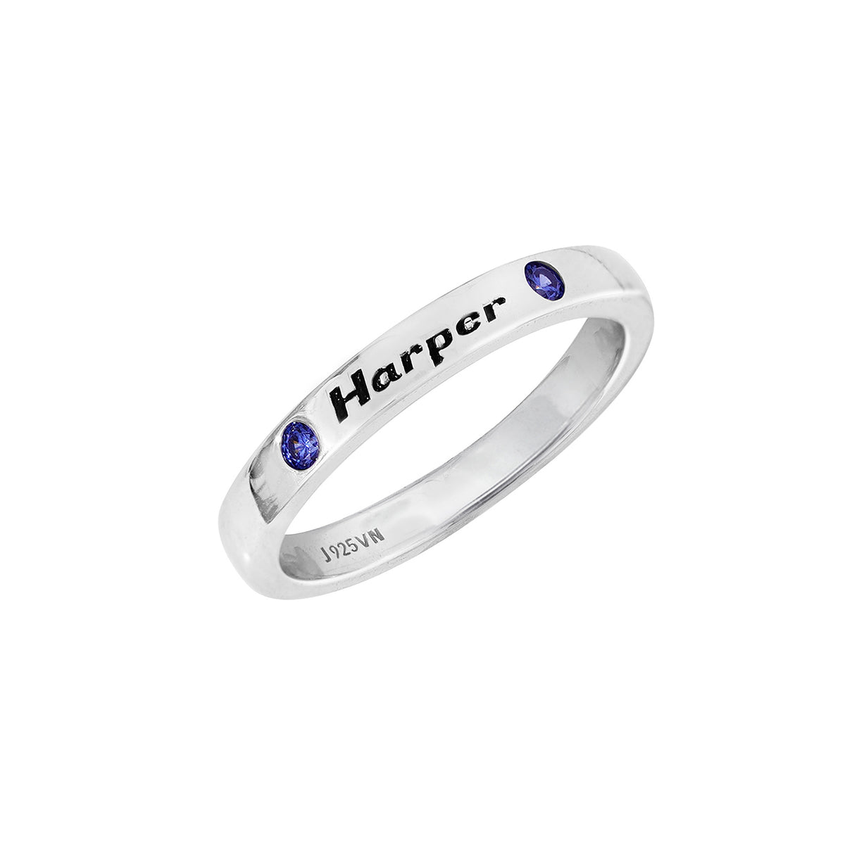 Personalized Name Ring with Birthstones