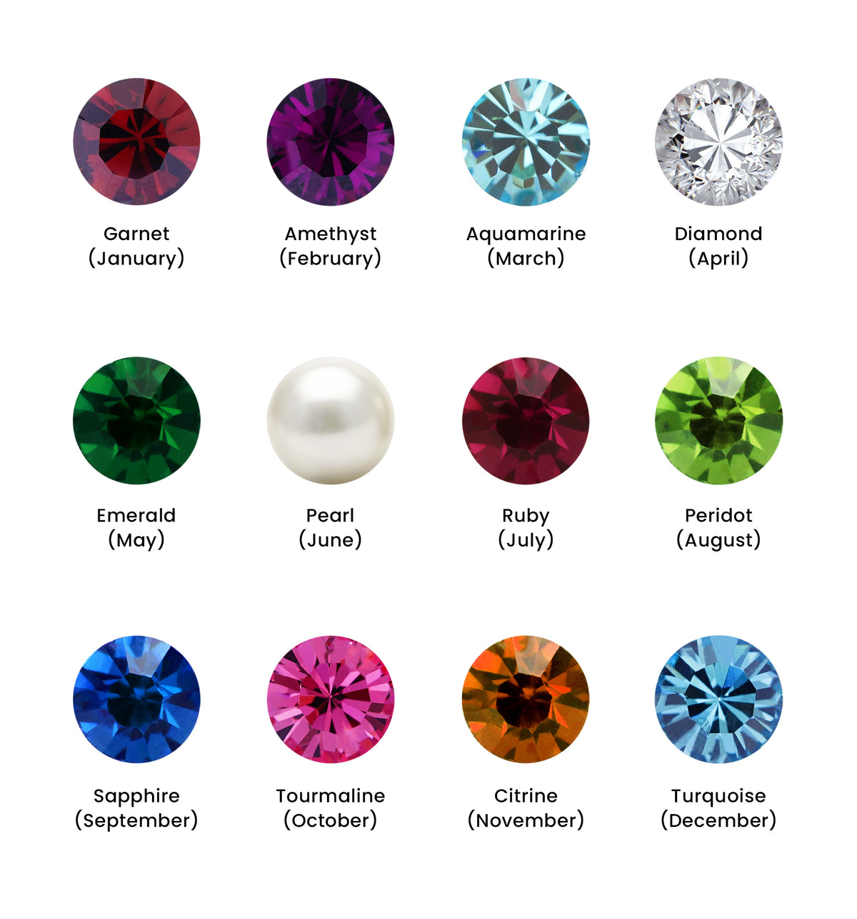 10K Gold Birthstone Solitaire Stud Earrings